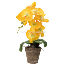 Planta de flor de orquídea artificial com 50 cm de altura bonsai para decoração de casa